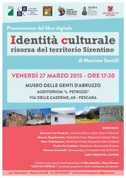 Presentazione del libro digitale 'Identità Culturale, risorsa del territorio Sirentino' di Massimo Santilli